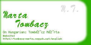 marta tombacz business card